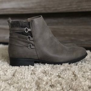 Gray Suede Booties